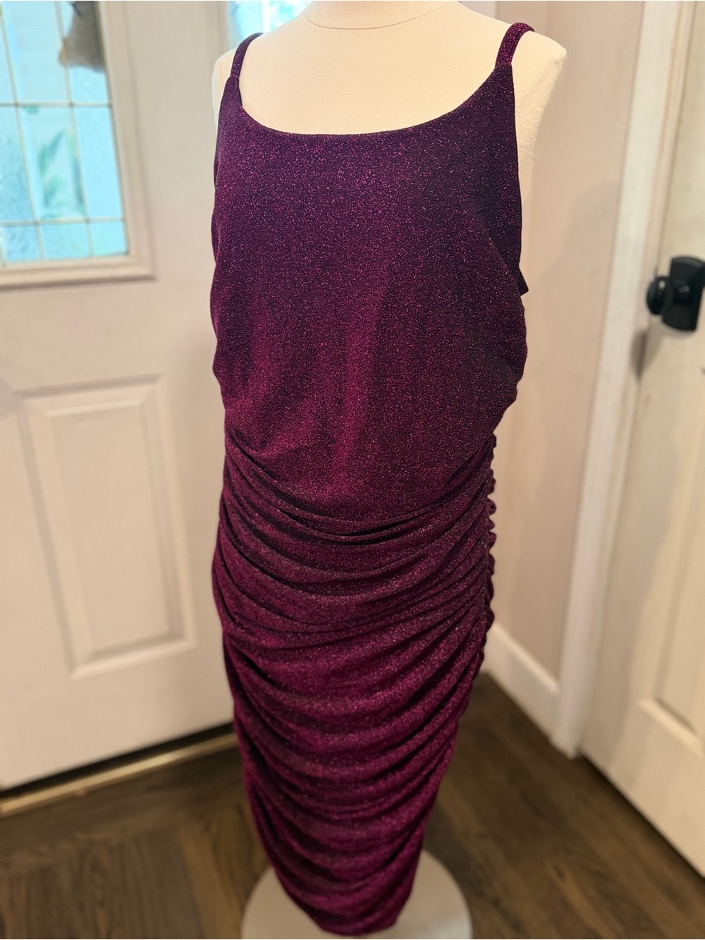Torrid x Marilyn Monroe Ruched Wiggle Sparkle Midi Dress